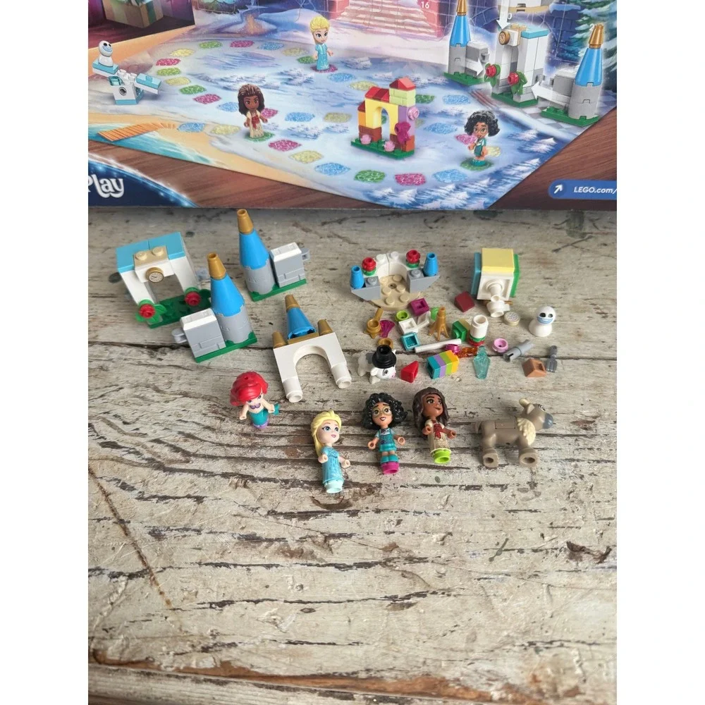 LEGO Disney Advent Calendar 2024 Set Parts Elsa Ariel Moana Mirabel Figures